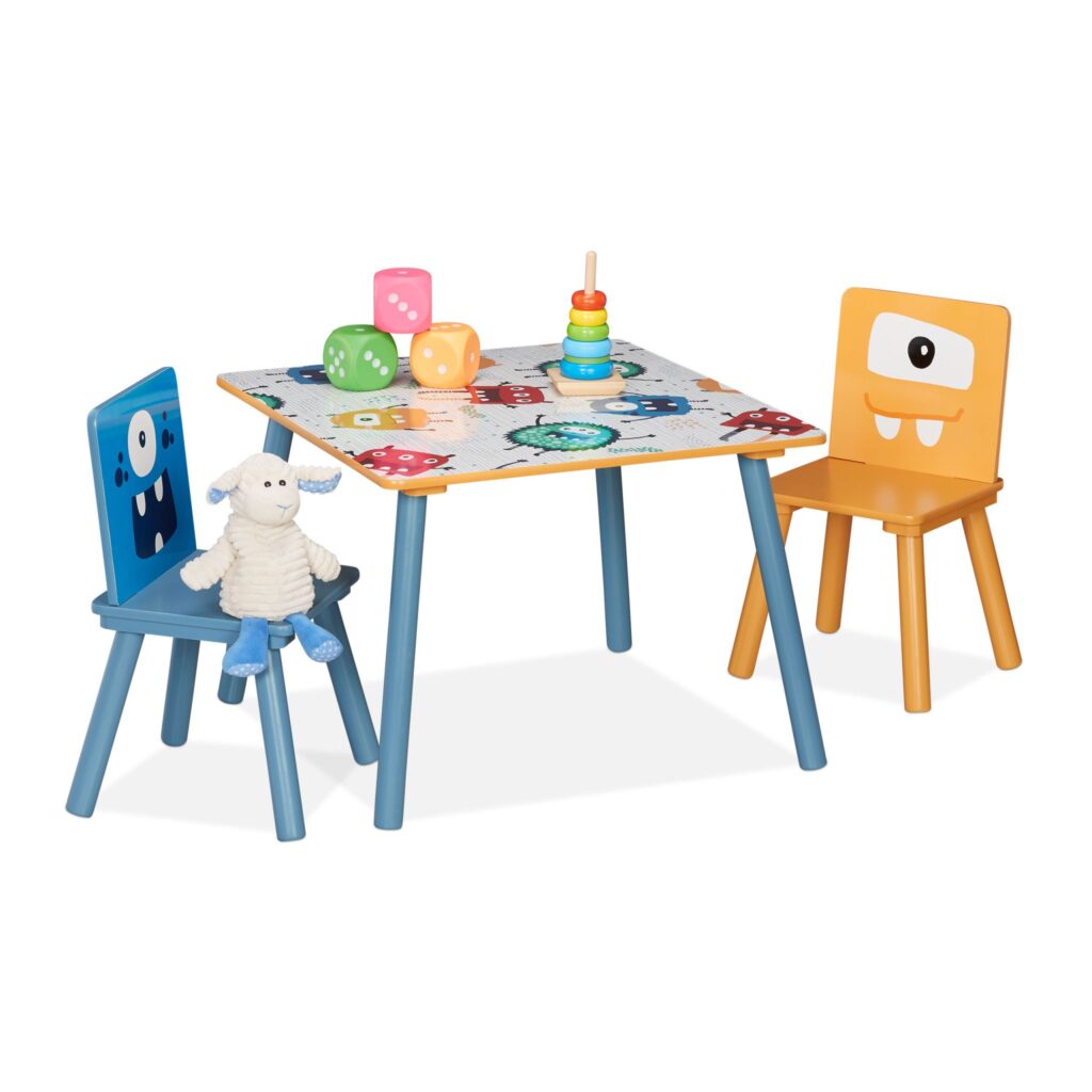 CHILDREN'S TABLE AND CHAIRS "MONSTERS" LENDELA
