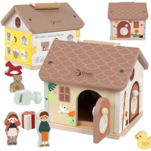 CLASSIC WORLD hariv puidust lukkude ja võtmetega sensoormaja, 11 tk.