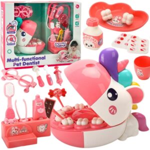 WOOPIE väike hambaarstikomplekt, ükssarvikupea aksessuaarid