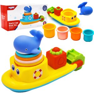 WOOPIE BABY Water Toy Ship Whale Overflow Cups