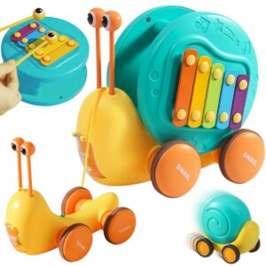 WOOPIE tõmbavate tigude 4in1 taldrikud sensoorsete hammasrataste kanderakett + väike auto