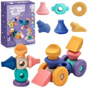 WOOPIE BABY sensoorsed ehitusplokid Squeeze Puzzle 13 tk.