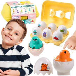 WOOPIE puslesorter Montessori tikukujulised naljakad kanamunad 6tk