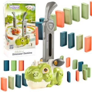 WOOPIE elektrirongi vedur doominoplokkidele dinosaurusroheline – 3 TK KOMPLEKT.