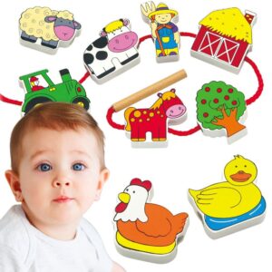 VIGA puidust põimitud taluplokid Montessori keermestamiseks