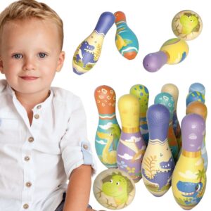 WOOPIE Pehme Bowlingu Arkaadmängu dinosauruste komplekt 12 tk.