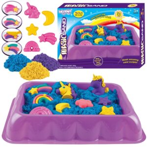 WOOPIE Kinetic Sand 0,6 kg Komplekt Unicorn Laud vormidega