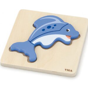 VIGA Baby esimene puidust pusle Dolphin