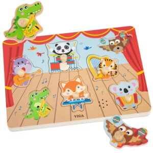 VIGA Sound Puzzle Match Musical Animals