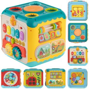 WOOPIE BABY multifunktsionaalne Montessori tegevuskuubik 6in1 – 18m+