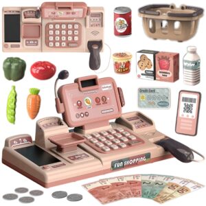 WOOPIE kassaaparaat lastele skanneri skaala mikrofon + 25 tarvikut