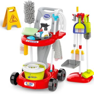 Puhastuskomplekt WOOPIE XXL Käru 3in1 29 tk. Punane