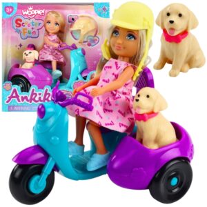 WOOPIE ROYAL Nukk rolleril koos koeraga