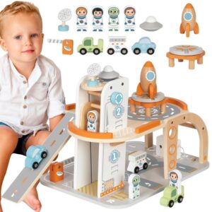 TOOKY TOY PUIDUST KOSMOSEJAAM JA PARKLA KOMPLEKT